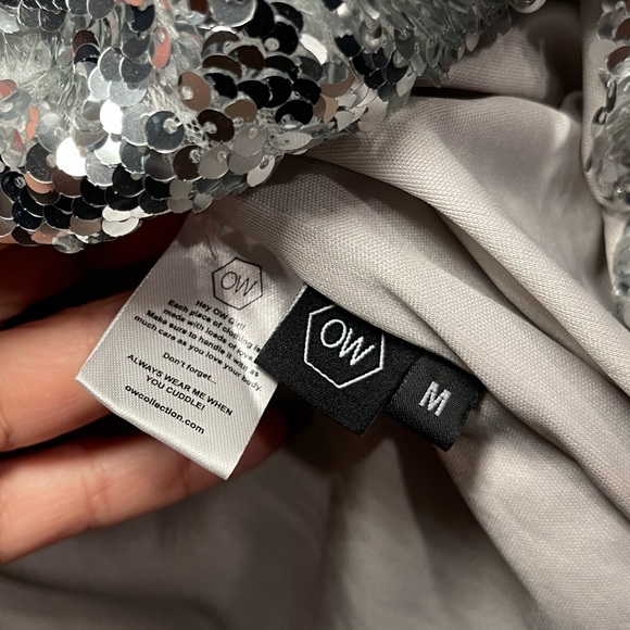 OW Collection | Sequin Skirt In Glitter Size: Medium - Picture 4 of 6
